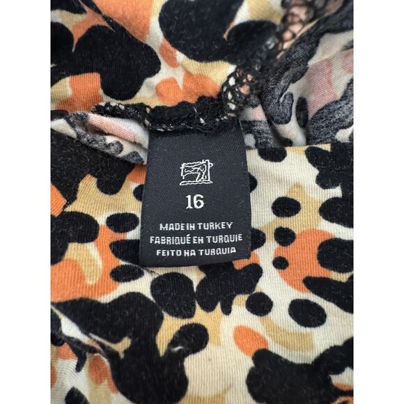 Scotch & Soda Leopard Print Long Sleeve Top Maximalist Statement Junior 16 - Picture 6 of 7